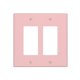 thumbnail image 1 of Cubierta decorativa para enchufe Oilbiexn rosa empolvado de 2 módulos, 1 of 8