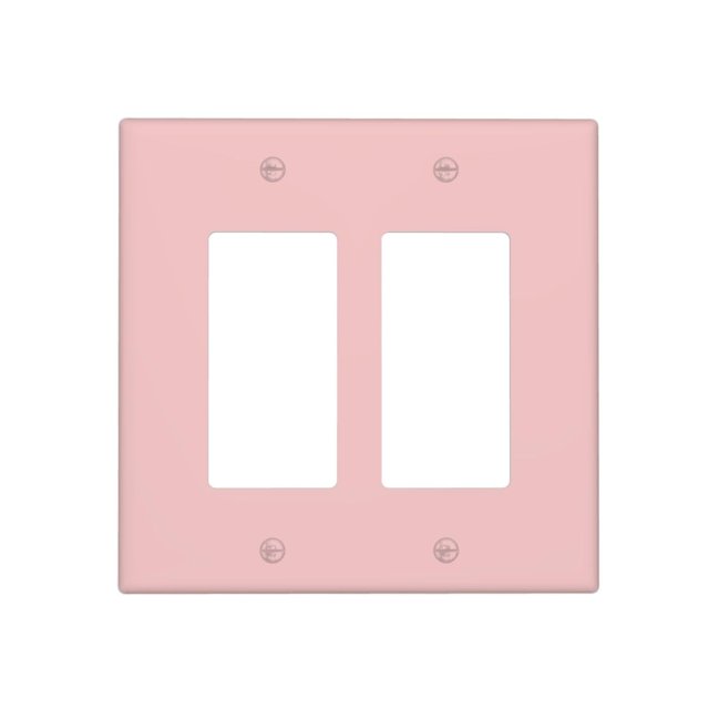 Cubierta decorativa para enchufe Oilbiexn rosa empolvado de 2 módulos