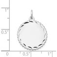 thumbnail image 4 of Solid 14k White Gold .018 Gauge Engraveable Scalloped Disc Charm - 23mm, 4 of 6