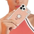 thumbnail image 2 of for iPhone 11 Pro Max Makeup Mirror Case for Women Girls Luxury Bling Glitter Cover with Shiny Crystal Diamond Ring Stand Holder Finger Grip Cute Girly Cases for iPhone 11 Pro Max Rose Gold, 2 of 10