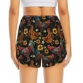 thumbnail image 2 of Lsque Sunflower Rooster Printed Women's Running Shorts with Liner Pockets,Elastic Quick Dry Workout Athletic Gym Yoga Shorts,Womens High Waist Shorts-Medium, 2 of 9