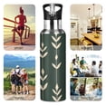 thumbnail image 7 of Yayeee 33oz Insulated Water Bottle Double Wall Stainless Steel with Flip Straw Lid, Green Plants, 7 of 7
