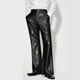 thumbnail image 1 of Pantalones largos para hombre, de lino y cintura elástica, transpirables, cómodos, suaves y casuales para playa, pantalones largos de poliéster para hombre., 1 of 4