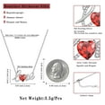 thumbnail image 6 of Beautlace Heart Love Necklace,925 Sterling Silver Enchanting Love Birthstone Heart Pendant Necklace Jewelry Birthday Christmas Mother's Day Gifts for Women Mom, 6 of 9