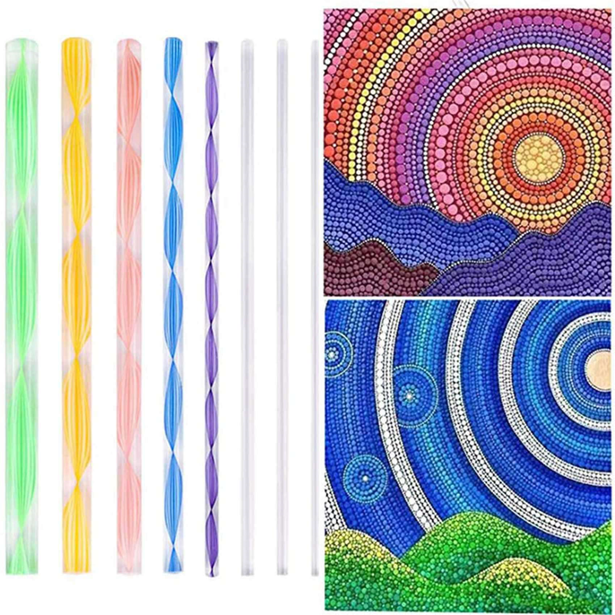 80 Pcs Mandala Dotting Tools for Painting Rocks Mandala Stencils Kit Ball Stylus Clay Sculpting Carving Tools