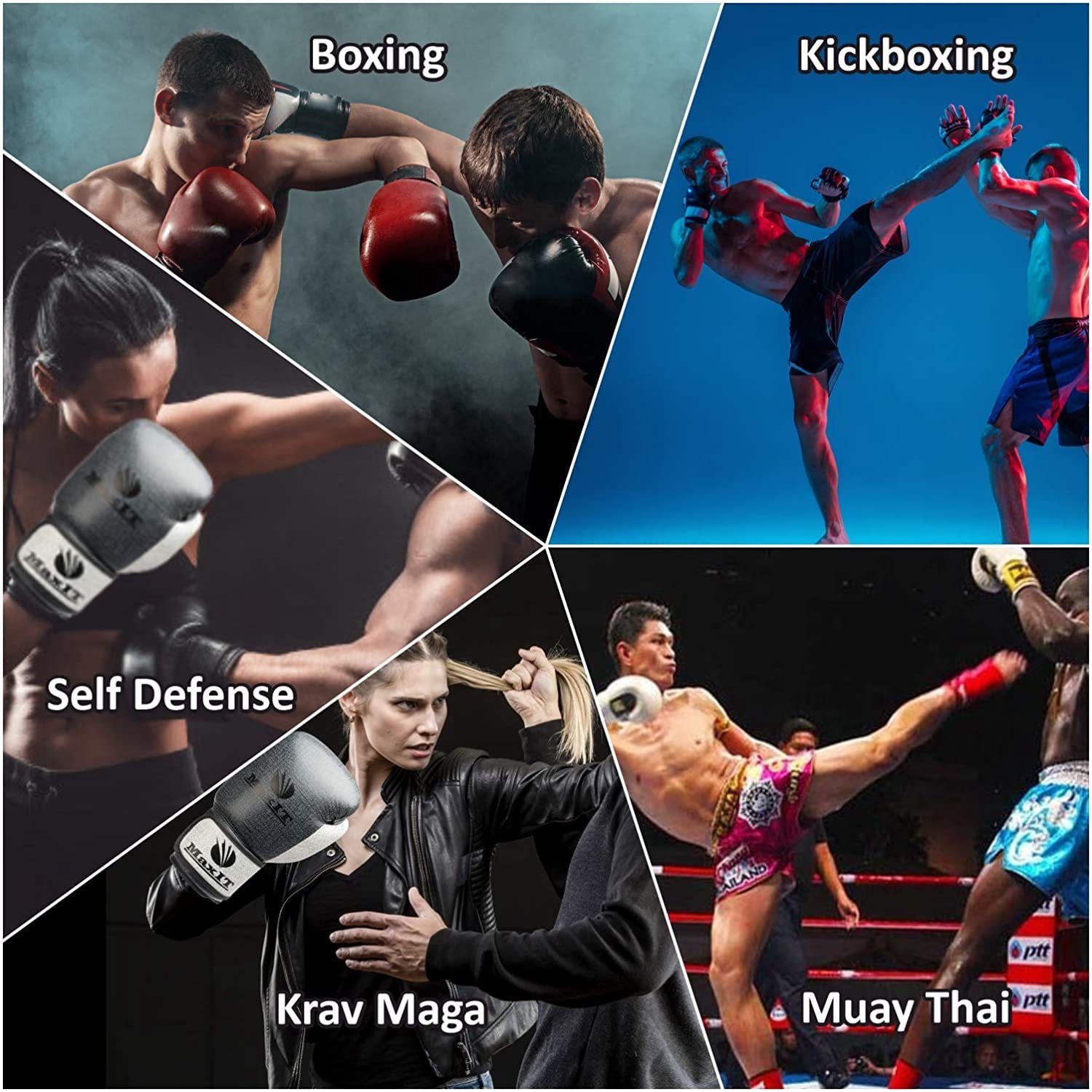 MaxIT Boxing Gloves for Men, Women & Kids These Pro Training Mitts are Perfect for Sparring, MMA, Kickboxing, Heavy Bag, Muay Thai Comfortable & Easy to Clean