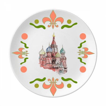 

Grand Kremlin in Moscow Russia Flower Ceramics Plate Tableware Dinner Dish