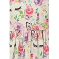 thumbnail image 3 of Toddler Girl Kids Ruffle Sleeve Unicorn Floral Easter Flower Girl Dress Purple 2T XS 501294 BNY Corner, 3 of 3