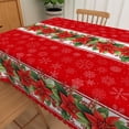 thumbnail image 5 of Nanqianyi Poinsettia Rectangle Tablecloth,Waterproof Stain Resistant Christmas Table Cover,52x70 Inch, 5 of 7