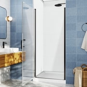 Shower Glass Doors – 36-38 Black Pivot Semi-Frameless | Classy