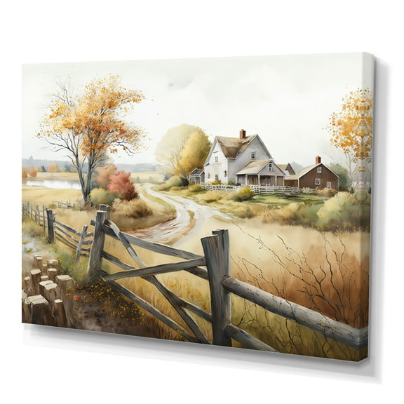 Designart Beautiful Barn In Spring III Canvas Wall Art