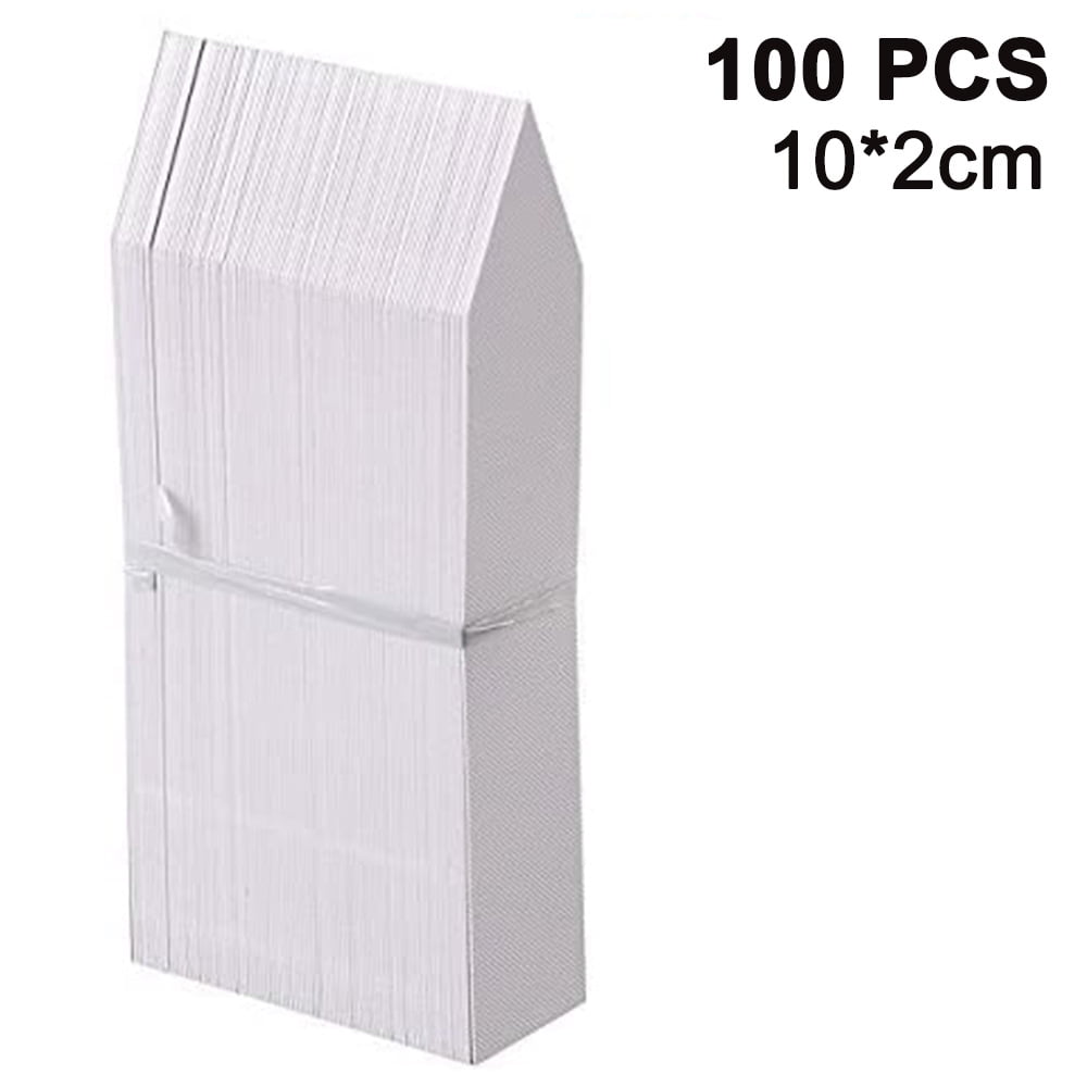 100Pcs 4 Inch Garden Plant Pot Nursery Labels Markers Stake Tags PVC White 