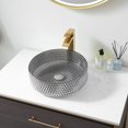 thumbnail image 6 of Vinnova Rubi 15.6" Clear Crystal Glass Round Bathroom Vanity Vessel Sink Bowl, 6 of 7