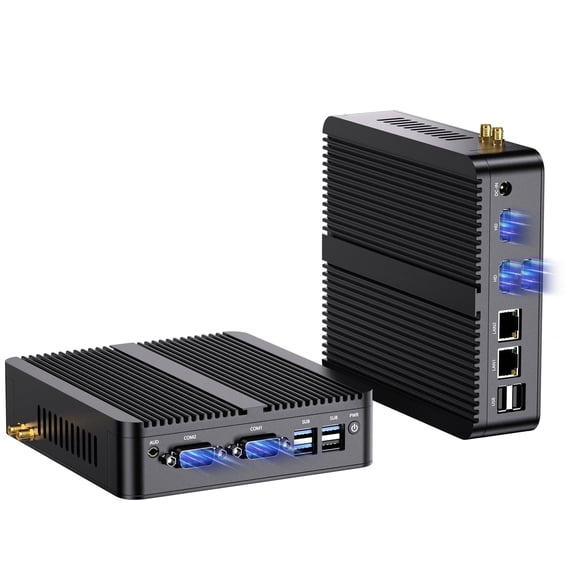Thdeukoty Fanless Mini pc,Intel N150(Up to 3.6GHz),8GB DDR4 256G SSD Desktop Computer,Industrial Pc Windows 11 Pro,WIFI6/USB3.0/Intel UHD Graphics/DP/HDMI/Auto Power On