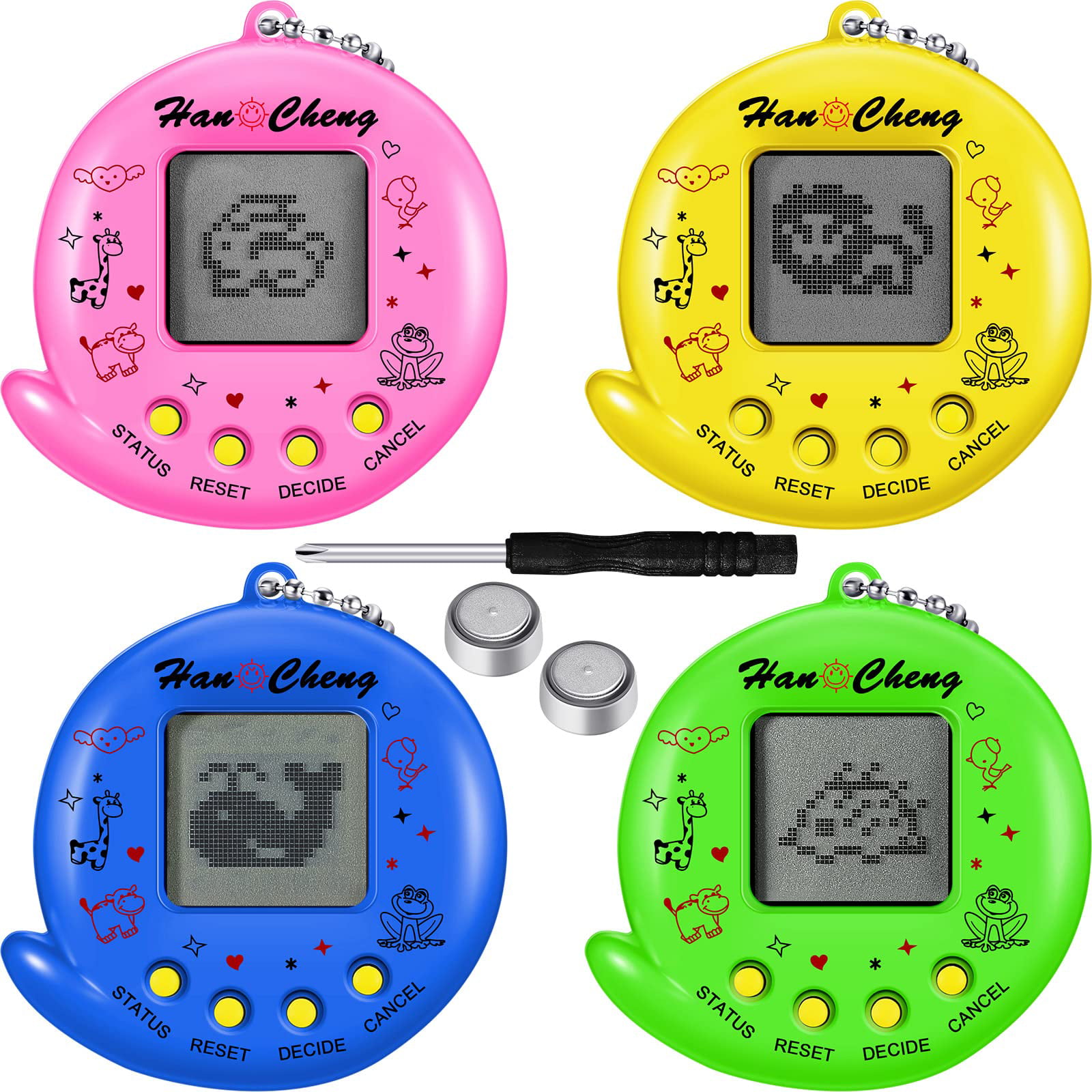 Feed me ! ~ Green Virtual Pet with key Ring 