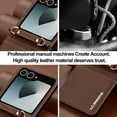 thumbnail image 5 of Allytechgroup Flip Wallet Case for Samsung Galaxy Z Flip 7 with Credit Card Slot, PU Leather Slim Phone Case for Women Men with Stand Shockproof Protective Back Cover for Galaxy Z Flip 7, Brown, 5 of 6