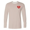 thumbnail image 3 of Generic Men's Valentine T-Shirt Heart Printed Round Neck Long Sleeve Loose Blouse Casual Holiday Athletic Fashion Pullover Tops, 3 of 4