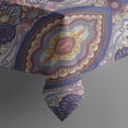thumbnail image 5 of Multicolor Ethnic Geometric Pattern (4) Square Tablecloth,Waterproof Square Table Cover,Wipeable Spillproof Washable Table Cover for Home Kitchen Party Decor 60"x60"(152x152cm), 5 of 6