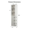 thumbnail image 6 of LAUSAINT HOME Bathroom Storage Cabinet, Tall Thin White Storage with 2 Adjustable Shelves & 3-level Drawers for Home, Kitchen, 6 of 9