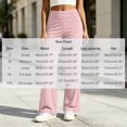 thumbnail image 3 of Ovbmpzd Ladies Women's Yoga Pants Wide-Leg Petite Pink Leggings High Waist Long Casual Leggings,M, 3 of 6