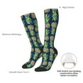 thumbnail image 4 of Gukieu Colorful Pineapples Print Contrast Color Stockings, Elastic Sports Socks Warm Socks Clothing Accessories, Adult Unisex, 4 of 6