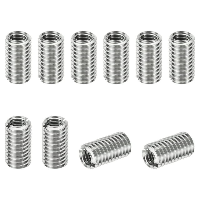 Unique Bargains Adaptateurs Filetés Manchon Réducteur Écrou M8 * 1,25 Mâle à M6 * 1 Femelle Réparation Insert Réducteur Vis 15mm 10 Pcs