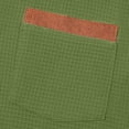thumbnail image 6 of LEKWK Mens Henley Shirts Waffle-Knit Corduroy Patch Casual Shirts Soft Button Placket Long Sleeve Shirts Breathable Chest Pocket Vintage Daily Work, 6 of 8