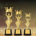 thumbnail image 3 of Children's Performances Figurines Children Sports Award Prize Plastic Crown Singing Dancing Competition Football Winner Award Trophy Toy Reward Prize Cup Award Trophy Small Gold Statue 26.5CM, 3 of 8