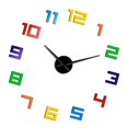 thumbnail image 1 of Reloj de Pared Moderno 3D DIY Fernando Reloj de Pared de Bricolaje Sin Marco Negro, 1 of 6