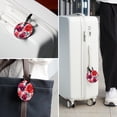 thumbnail image 6 of Fragmented Flowers 2pcs PU Leather Round Bag Tags with Privacy Cover and Name ID Tag - Suitcase Tags for Travel Luggage, Handbags, Backpacks, School Bags, 6 of 6