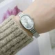 thumbnail image 4 of Oval Small Dial Women Quartz Watch Stainless Steel Bamboo Strap Girl Student Leisure Fashion Luxury Gift Wristwatch Dropshipping, 4 of 5