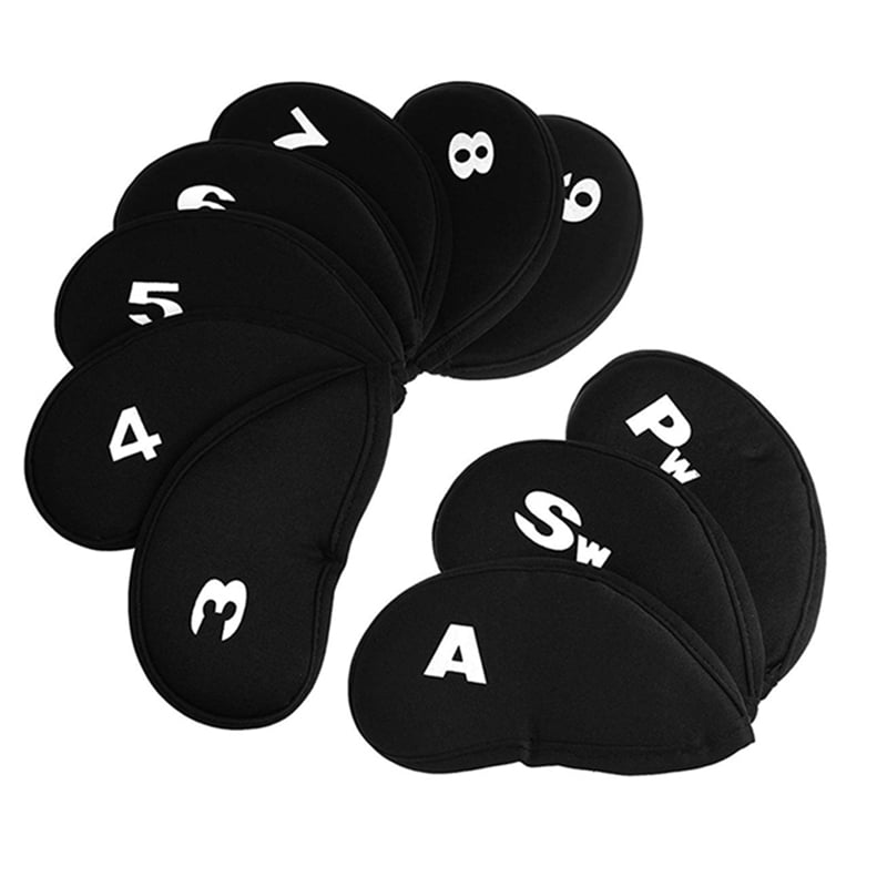 10 Pcs Golf Iron Head Covers Set Headcover