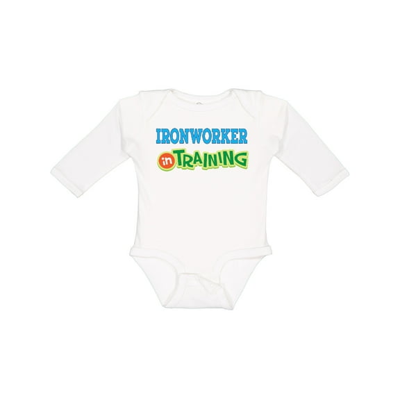 Inktastic Future Ironworker in Training Boys or Girls Long Sleeve Baby Bodysuit