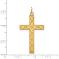 thumbnail image 4 of 14K Yellow Gold Laser Designed Cross Pendant (40 X 21) Made In United States xr1197, 4 of 6