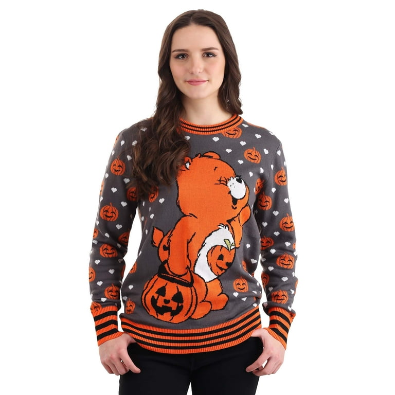 Adult Care Bears Trick or Sweet Bear Halloween Sweater Walmart