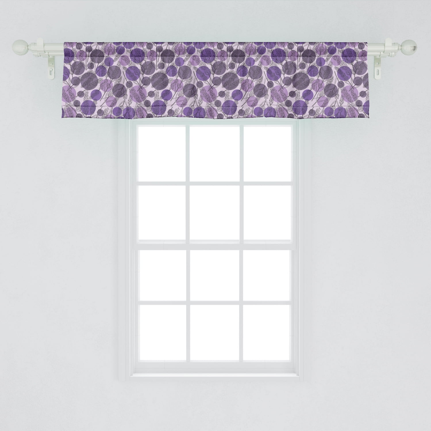 Windows Valances Curtain Red Plum Blossom Kitchen Valances Rod Pocket Flower White Window Treatment Short Topper Curtains for Kitchen Bathroom Living Room 1 Panel,54 by 18 inches 