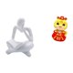 thumbnail image 1 of Figura de lector abstracto, figura humana, decoración, estatua de serpiente china, estatua de pensador abstracto, artesanías de resina, decoración ade, 1 of 8