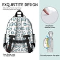 thumbnail image 5 of Snow-Themed Penguin Decorated Backpack - Ergonomic School Bag with Side Pockets & Breathable Back Panel for Teenagers, 5 of 5