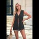 thumbnail image 4 of Chaleco de Punto para Mujer, y Verano, Cuello en V, Sin Mangas, Cárdigan con Botones, Informal, , Top Sin Mangas. Negro M, 4 of 8