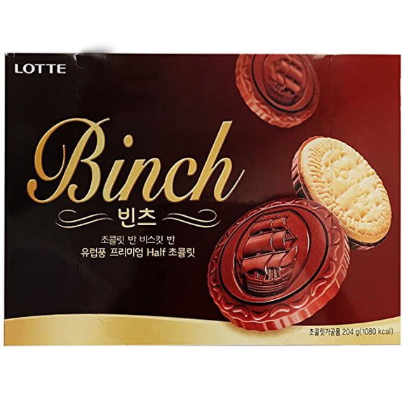Lotte Binch - Europe Inspired Half Chocolate Half Cracker Premium Biscuits 204g