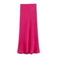 thumbnail image 3 of Multi-color Skirts for Women Spring Summer Skirts Satin Skirt High Waisted Maxi Cocktail Party Wedding A Line Long Skirts Maxi Skirt, 3 of 5
