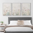 thumbnail image 3 of IDEA4WALL Framed Canvas Wall Art Botanical Floral With Birds Watercolor Illustrations Vivid Botanical Print Minimalism Room Decor Relax/Calm for Living Room, Bedroom, Office - 16"x24"x3 White, 3 of 5