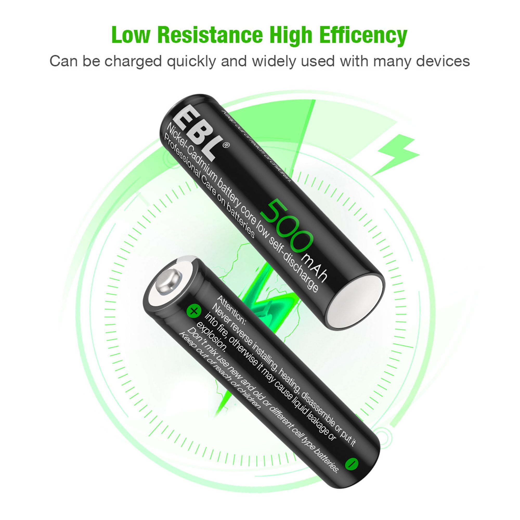 Piles aaa rechargeables - 500mah (pack de 30)