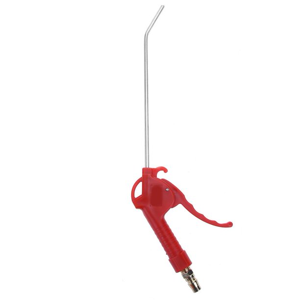 Mini Soplador Mango de plástico rojo, boquilla en ángulo, pistola de aire, herramienta neumática (larga)