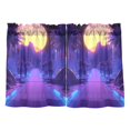 thumbnail image 7 of Yayeee Kitchen Curtains Tier Pair Light Filtering 27"x36" Rod Pocket Short Cafe Window Panel, Blue Road, 7 of 7