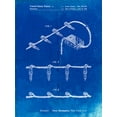 thumbnail image 2 of Borders, Cole 25x32 Black Ornate Wood Framed with Double Matting Museum Art Print Titled - PP763-Faded Blueprint Christmas Lights Poster, 2 of 4