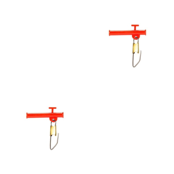 Eigraketly Paquete de 10 anzuelos de balance de pescado anzuelos de liberación anti-bobinado divisor de gancho accesorios de pesca de gran tamaño regalos Rojo/L 2piezas Eigraketly CBP361717