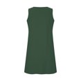 thumbnail image 4 of USSUMA Spring Dresses for Women 2025 Womens Dresses Sleeveless V Neck Casual Solid Color Dress with Pocket Maxi Dress Leisure Dresses Comfortable Skirts Street 50% off Clear Green Dress Size-XXL, 4 of 5