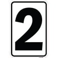 thumbnail image 1 of SignMission A-1218-22897 12 x 18 Po Signe en Aluminium - Signe avec le Numéro 2, 1 of 1