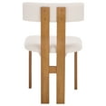 thumbnail image 6 of Safavieh Calamo Modern Wood and Fabric Dining Side Chairs, White / Walnut (Set of 2), 6 of 8